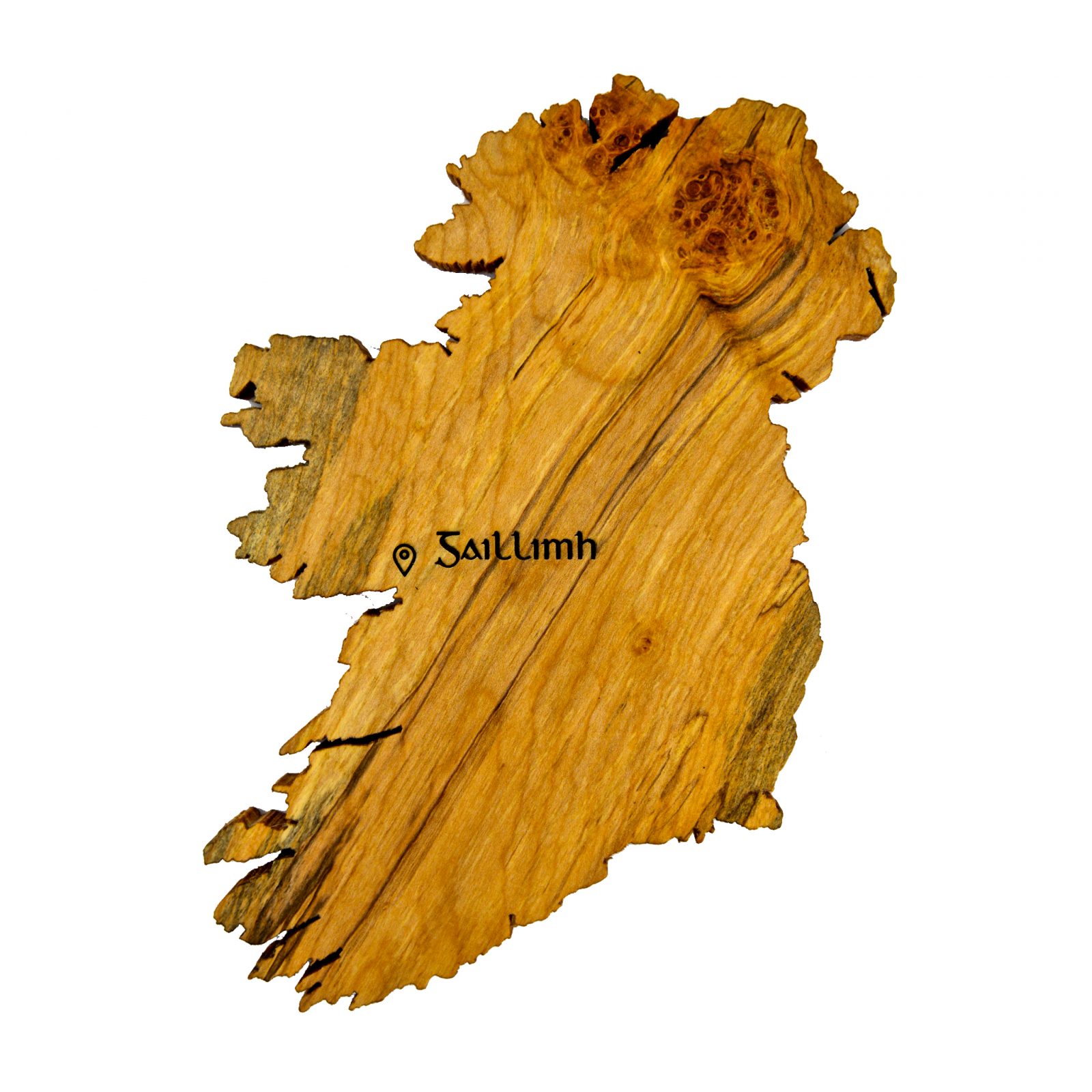 Ireland map lisiting photo Wooden map of Ireland wall art