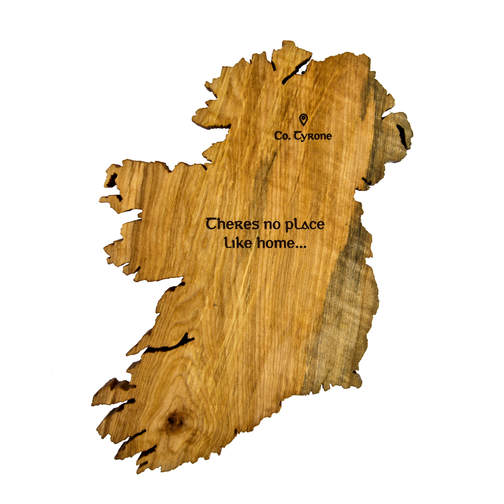 Wooden Ireland Map No Place like Home Handcrafted in Co. Galway.
