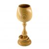 Unique Irish wedding gift wooden wedding goblet with captive rings.
