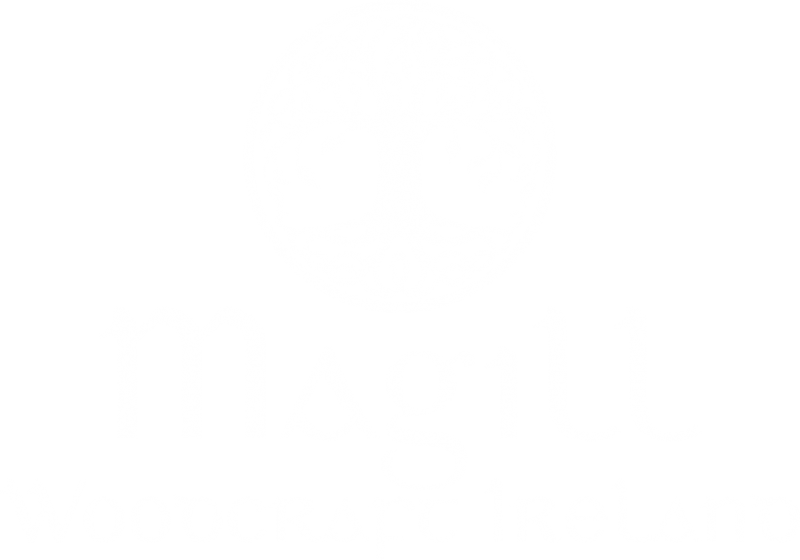 White transparent Magill Woodcraft Ireland logo PNG